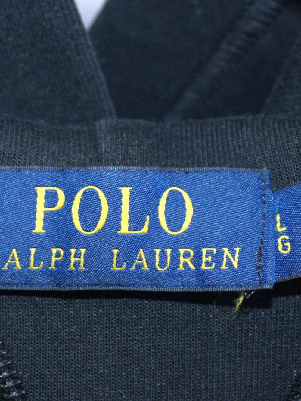Share Polo Ralph Lauren Full Zip Hoodie Black Large Embroider Pony Zip Up Jacket